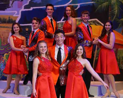 High school music students pose for concert.