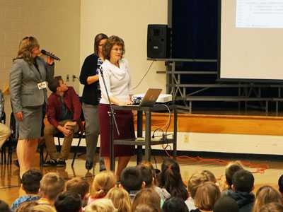 Programmers speak to children at Warwick School District.