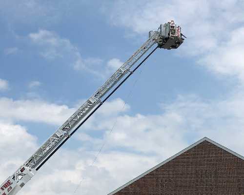 crane from a fire truck