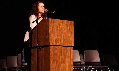 Warwick teacher talks about National Honor Society.