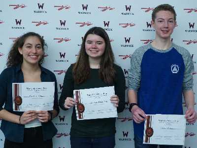 warwick science students pose for photo.