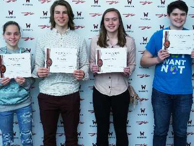 microbiology winners pose for photo